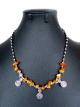 Collier artisanal marocain avec des pierres oranges Collier artisanal marocain avec des pierres oranges