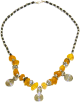 Collier artisanal marocain avec des pierres de couleur jaune Collier artisanal marocain avec des pierres de couleur jaune