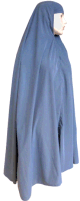 Grande cape - Hijab long de prière pour femme - Couleur Bleu-Gris Grande cape - Hijab long de priere pour femme - Couleur Bleu-Gris