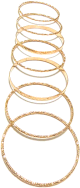 Ensemble de 7 bracelets dores assortis
