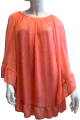 Top de type poncho pour femme - Taille standard - Couleur corail