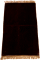 Tapis de priere en velours couleur unie marron