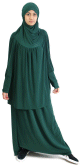 Jilbab Sport ample deux pièces (Cape + Jupe) - Marque Best Ummah - Couleur vert sapin foncé Jilbab Sport ample deux pieces (Cape + Jupe) - Marque Best Ummah - Couleur vert sapin fonce