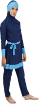 Burkini islamique (vêtement de plage pour musulmane) - Bleu marine et bleu ciel Burkini islamique (vetement de plage pour musulmane) - Bleu marine et bleu ciel