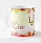 Mug prénom français féminin "Lia" - ليا Mug prenom francais feminin "Lia" -