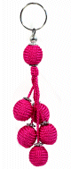 Porte-clés / Pendentif artisanal fabriqué à la main en sabra - Fushia Porte-cles / Pendentif artisanal fabrique a la main en sabra - Fushia