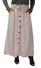 Jupe longue boutonnée avec poches et ceinture - Couleur Rose Clair Jupe longue boutonnee avec poches et ceinture - Couleur Rose Clair