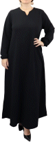 Robe casual longue évasée Grande Taille pour femme - Couleur Noir Robe casual longue evasee Grande Taille pour femme - Couleur Noir