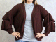 Gilet ouvert de couleur marron