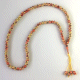 Chapelet "Sebha" à 99 grains (jaune et saumon) avec le Nom d'Allah et du Prophète sur chaque grain Chapelet "Sebha" a 99 grains (jaune et saumon) avec le Nom d'Allah et du Prophete sur chaque grain