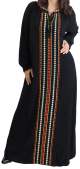 Robe Abaya brodée pour femme - Couleur Noir Robe Abaya brodee pour femme - Couleur Noir