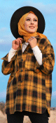 Chemise à carreaux (Boutique vêtement de Turquie pour femme) - Couleur moutarde Chemise a carreaux (Boutique vetement de Turquie pour femme) - Couleur moutarde