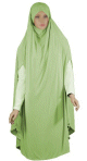 Grande cape - Hijab long de prière pour femme avec fentes - Couleur Vert amande Grande cape - Hijab long de priere pour femme avec fentes - Couleur Vert amande
