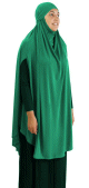 Grande cape - Hijab long de prière pour femme avec fentes - Couleur vert chic Grande cape - Hijab long de priere pour femme avec fentes - Couleur vert chic