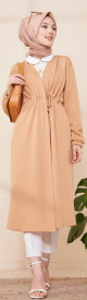 Cardigan pour femme (Boutique Musulmane Vêtement Hijab en Ligne - France) - Couleur camel clair Cardigan pour femme (Boutique Musulmane Vetement Hijab en Ligne - France) - Couleur camel clair
