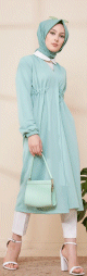 Cardigan à lacets (Boutique Musulmane Hijab en Ligne France) - Couleur menthe Cardigan a lacets (Boutique Musulmane Hijab en Ligne France) - Couleur menthe