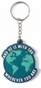 Porte-clé plastique souple And He is with you wherever you are - Et Il est avec vous où que vous soyez Porte-cle plastique souple And He is with you wherever you are - Et Il est avec vous ou que vous soyez