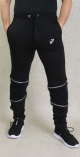 Pantalon tissu molletonne avec decorations zippees - Marque Best Ummah - Couleur noir