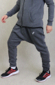 Pantalon jogging type Sarouel molletonne zippe aux chevilles pour homme - Marque Best Ummah - Couleur Gris fonce chine