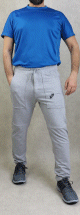 Pantalon jogging leger grandes poches zippees pour homme - Marque Best Ummah - Couleur Gris clair chine