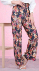 Pantalon fleuri pour femme - Couleur noir Pantalon fleuri pour femme - Couleur noir