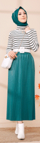 Jupe plissée pour femme - Couleur vert émeraude Jupe plissee pour femme - Couleur vert emeraude