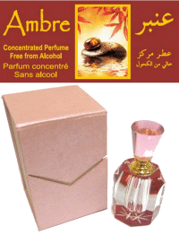 Parfum Musc d'Or "Ambre" en flacon cristal - Pour hommes Parfum Musc d'Or "Ambre" en flacon cristal - Pour hommes