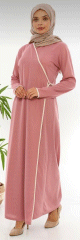 Robe Kimono pour femme (Vêtement musulman mastour pour Hijab) - Couleur rose Robe Kimono pour femme (Vetement musulman mastour pour Hijab) - Couleur rose