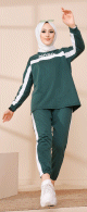 Ensemble survêtement - Tenue sport pas cher pour femme voilée - Couleur vert émeraude Ensemble survetement - Tenue sport pas cher pour femme voilee - Couleur vert emeraude