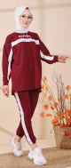 Survêtement deux pièces "NASA" - Tenue de sport pas cher pour femme voilée - Couleur bordeaux Survetement deux pieces "NASA" - Tenue de sport pas cher pour femme voilee - Couleur bordeaux