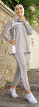 Ensemble survêtement - Tenue pour femme voilée (Hijab sport Turquie pas cher) - Couleur gris Ensemble survetement - Tenue pour femme voilee (Hijab sport Turquie pas cher) - Couleur gris