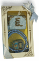 Coffret Cadeau Musulman Couleur bleu clair : Mini Coran + chapelet "Sabha" + Chapelet électronique décoré de strass Coffret Cadeau Musulman Couleur bleu clair : Mini Coran + chapelet "Sabha" + Chapelet électronique décoré de strass