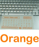 Stickers autocollants transparents pour obtenir un clavier bilingue francais/arabe - Couleur orange