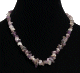 Collier ethnique artisanal imitation quartz multicolor