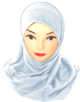 Hijab deux pieces bleu ciel