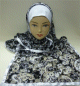 Hijab "Chayma" marron beige avec bordure beige - 1 piece
