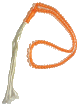Chapelet "Sebha" orange transparent ultra-resistant (99 grains ronds)